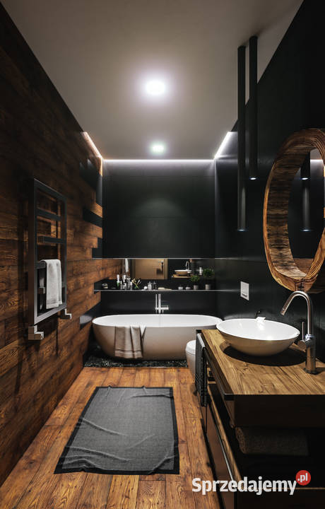 Designerskie lustro z drewna naturalnego Rzeszów