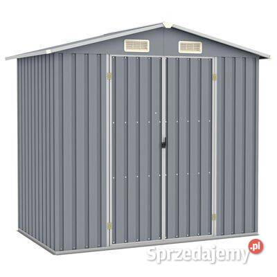 vidaXL Szopa ogrodowa szara 205x129x183 stal Warszawa