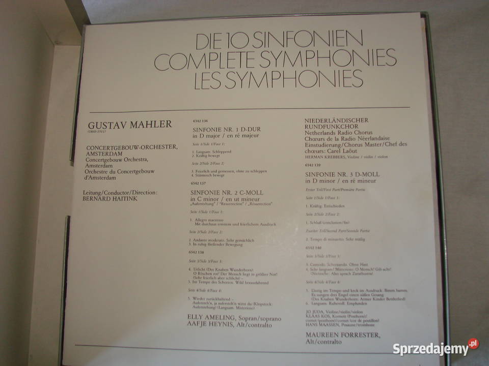 Gustaw Mahler 10 symfonii 16 płyt winyl