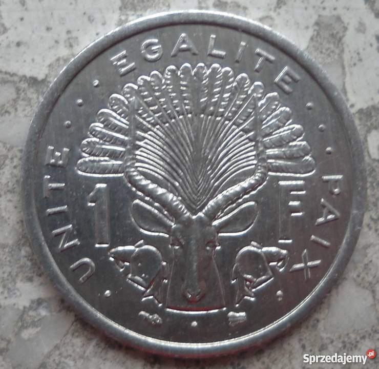 DZIBUTI1 FRANCS1999 r GŁOWA ANTYLOPY ELAND