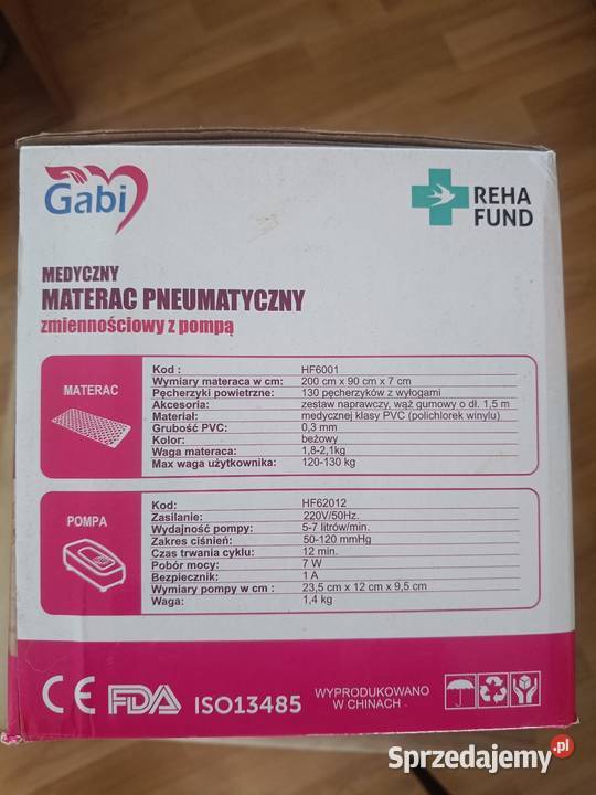 Materac przeciwodleżynowy Reha Fund Gabi Kielce sprzedam