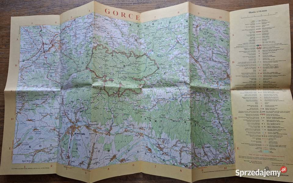 Gorce mapa turystyczna 175 000 Kraków