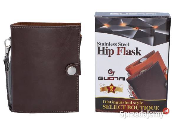 Piersiówka Stal Nierdzewna 8 OZ w Etui Metalowa Ostrowy nad Okszą sprzedam