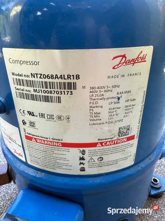 Sprężarka chłodnicza Maneurop 61kW10C 40C NTZ068 Paczków sprzedam