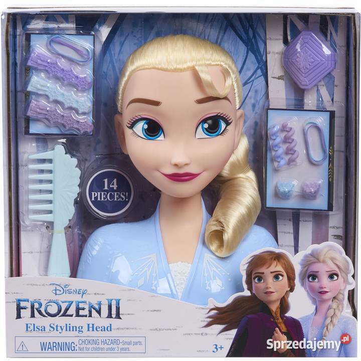 FROZEN Kraina Lodu ELSA Głowa do Stylizacji 3 lata+ Dla Dziecka Mogilany sprzedam