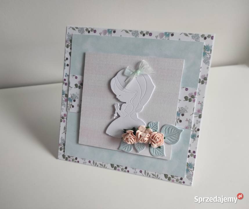 Kartka okolicznościowa ręcznie robiona Komunia Łódź