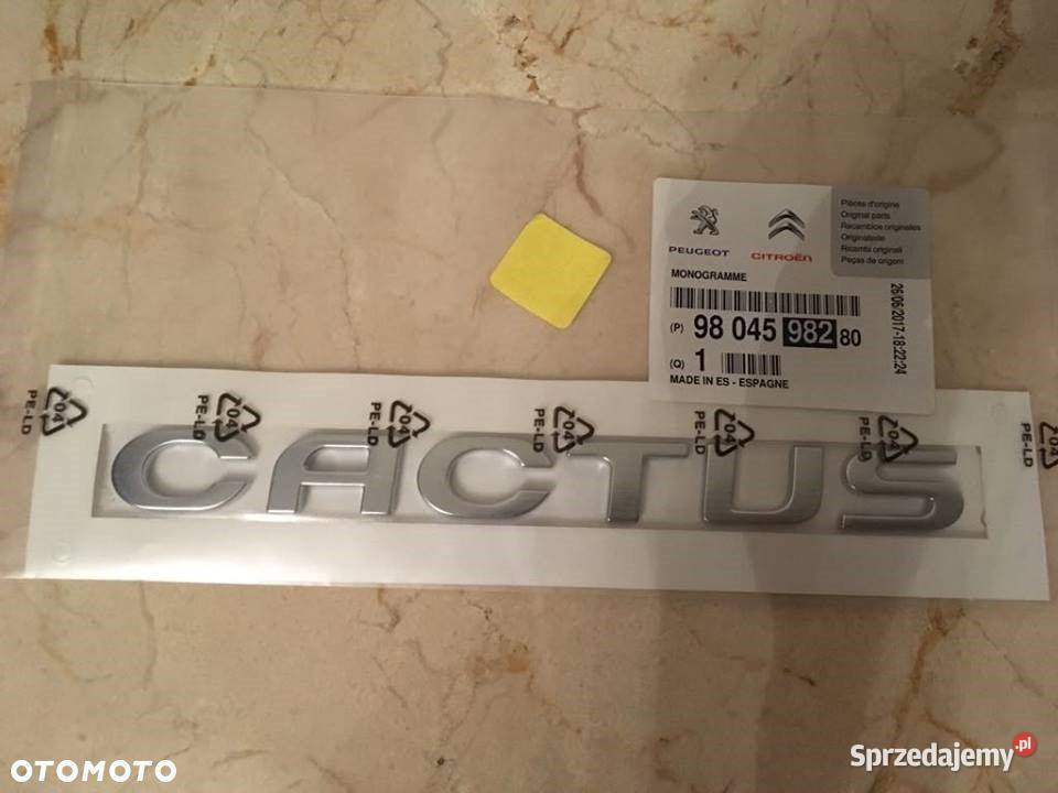 CITROEN CACTUS NAPIS ZNACZEK EMBLEMAT NOWY LOGO Motycz