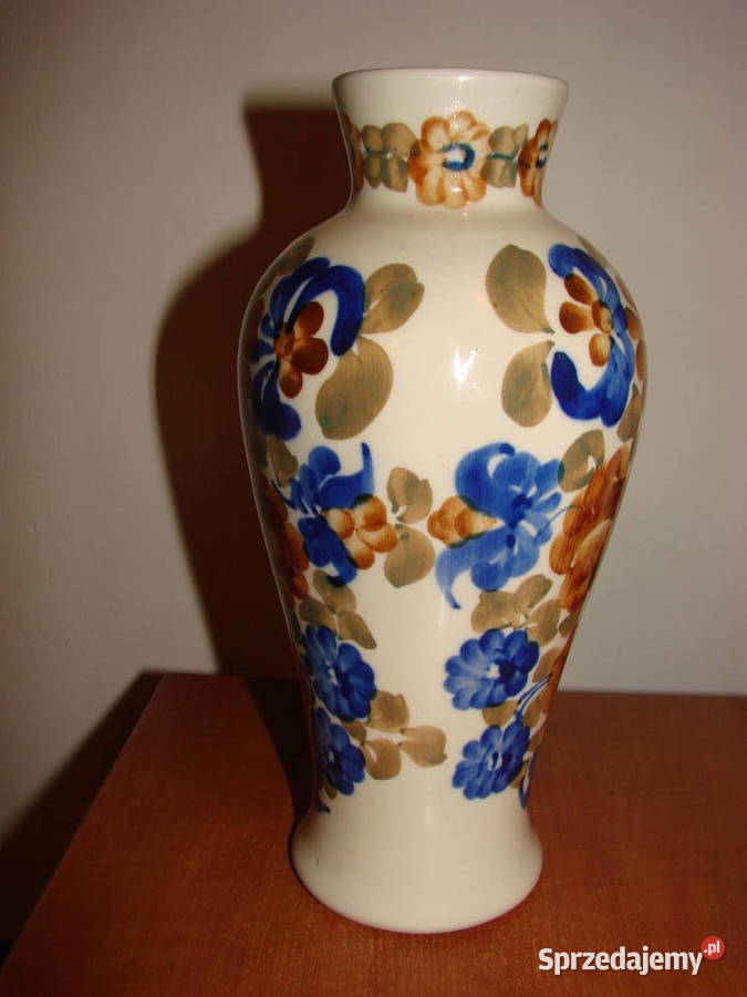 Włocławek fajansowy wazon PRL pomorskie