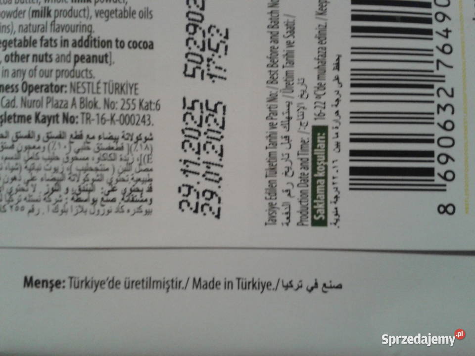 DAMAK EZME Turecka biała czekolada z pistacjami Wołczyn