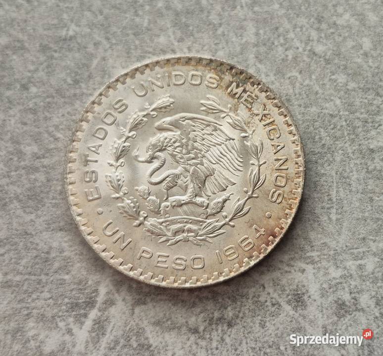 449 MEKSYK srebro 1 Peso 1964 r Wola Kruszyńska