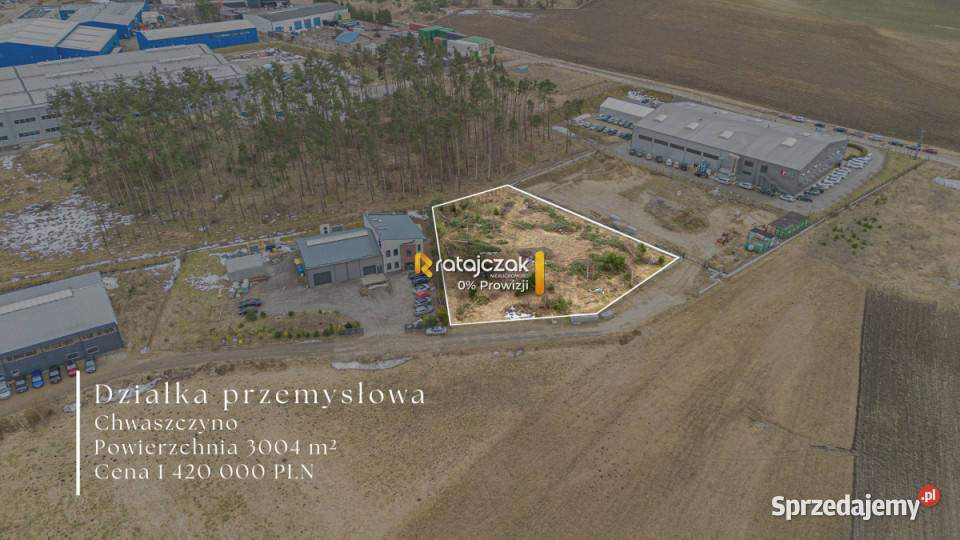 Działka Chwaszczyno 3004m2 kanalizacja sprzedam