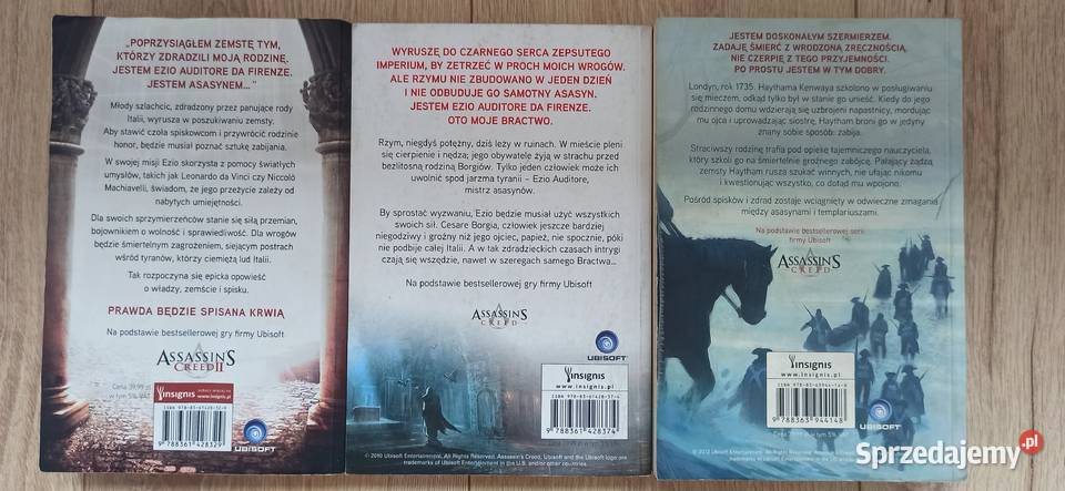 Assassins Creed Oliver Bowden 3 książki Kraków
