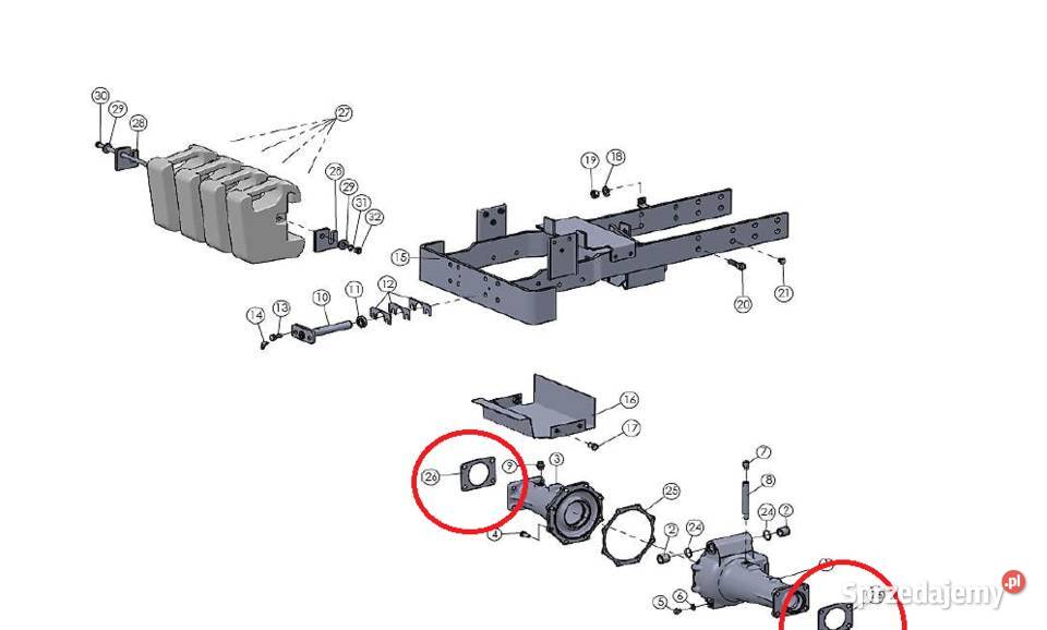 Uszczelka końcowa przedniej osi Mitsubishi VST Tajęcina sprzedam