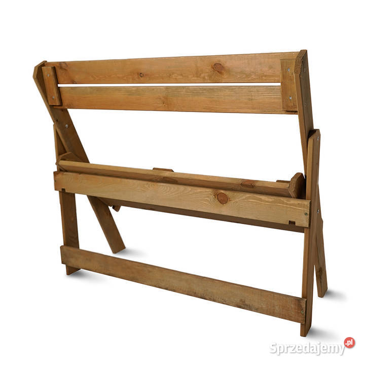 Ławka Ogrodowa Z Oparciem Drewniana Nowoczesna warmińsko-mazurskie Elbląg