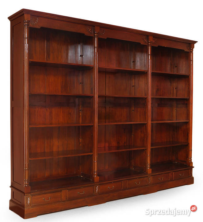 Nowy stylowy regał potrójny angielski biblioteka 230cm Września