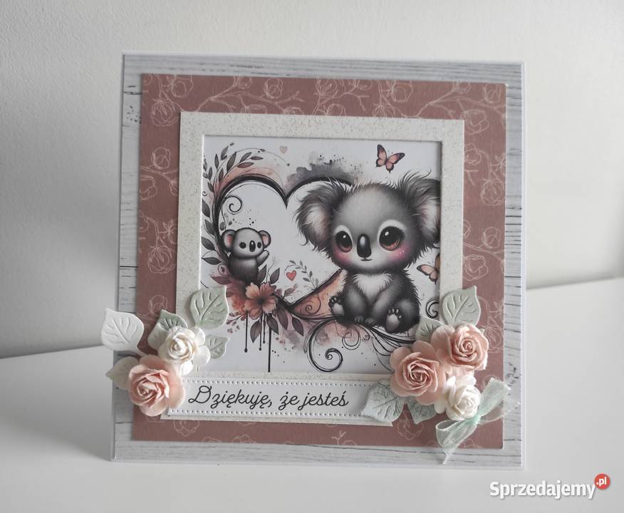 Kartka ręcznie robiona urodziny Dzień Matki Łódź