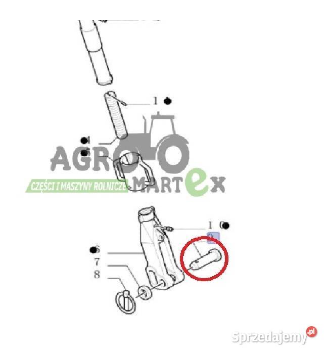 82014254 SWORZEŃ WIESZAKA DOLNY fi45 CNH nieuszkodzony Wichrów
