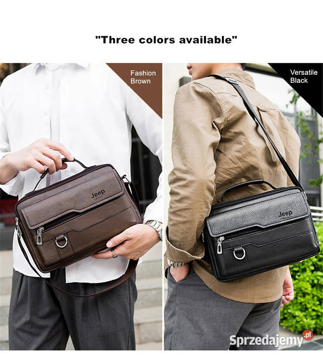 Torba męska listonoszka skórzana na ramie Jeep Torby i torebki Zawiercie