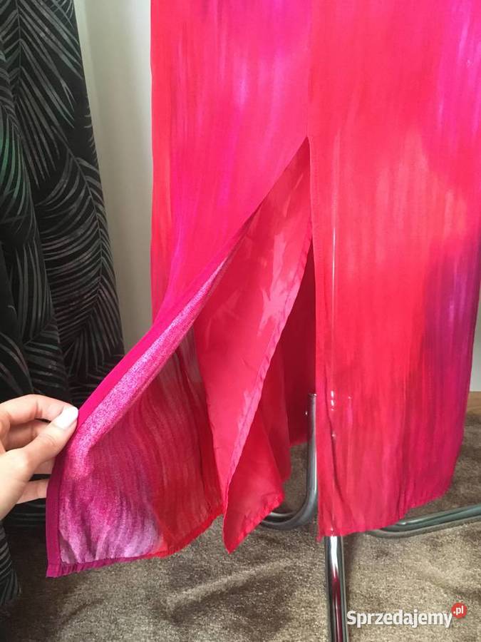 Nowa długa sukienka CA czerwona fuksja wiskoza M Spódnice i sukienki podkarpackie Nisko