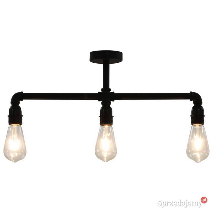 vidaXL Lampa sufitowa czarna 3 żarówki mazowieckie Warszawa