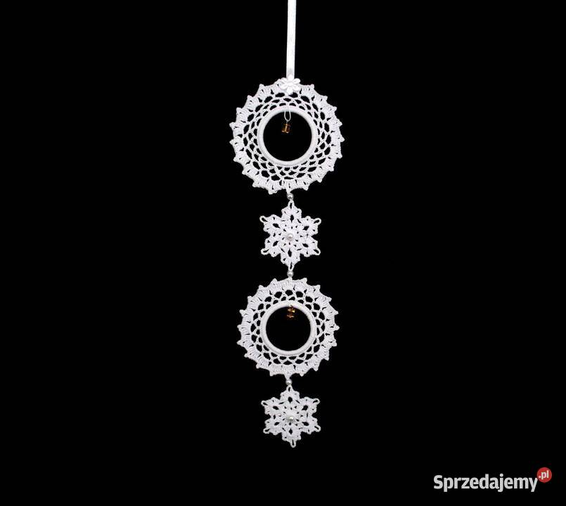 Zawieszka ozdoba na okno szydełkowa 33x10 Z159 Kluczbork