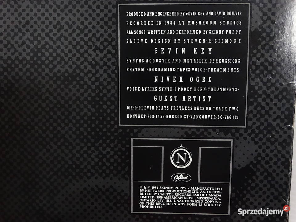 Skinny Puppy Remission 1986 Płyta winylowa Stan Biłgoraj