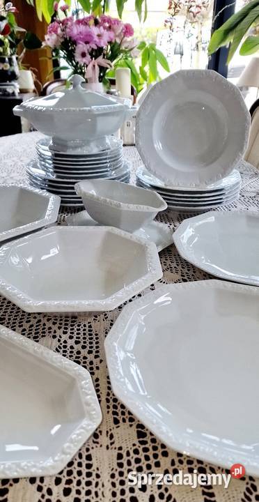 Rosenthal Biała Maria serwis obiadowy 6ciu osób lubelskie Nałęczów