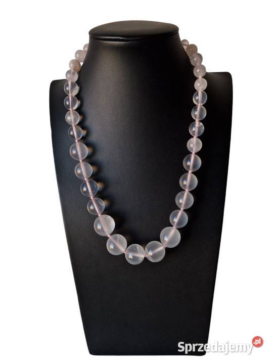 KAMIENIE MIŁOŚCI KWARC RÓŻOWY NASZYJNIK ETNO ART Częstochowa