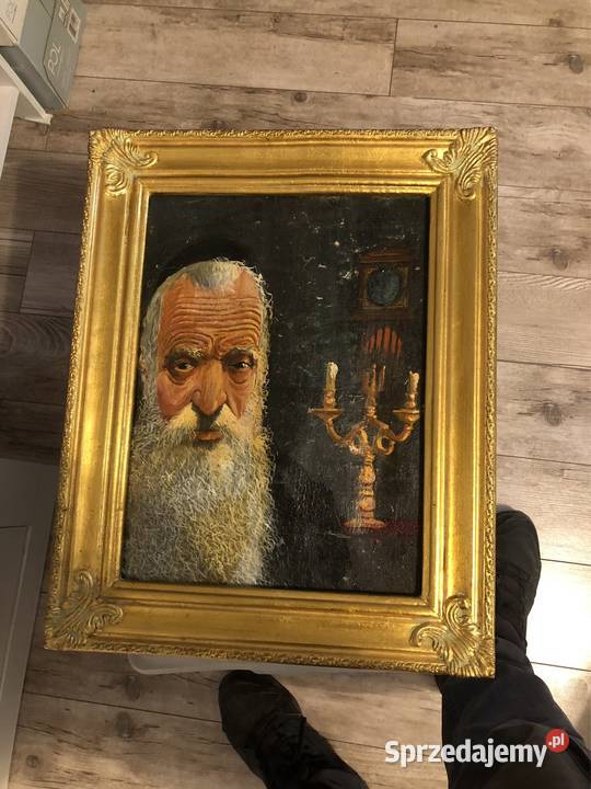 Stary obraz olejny stary czlowiek zyd Kielce sprzedam