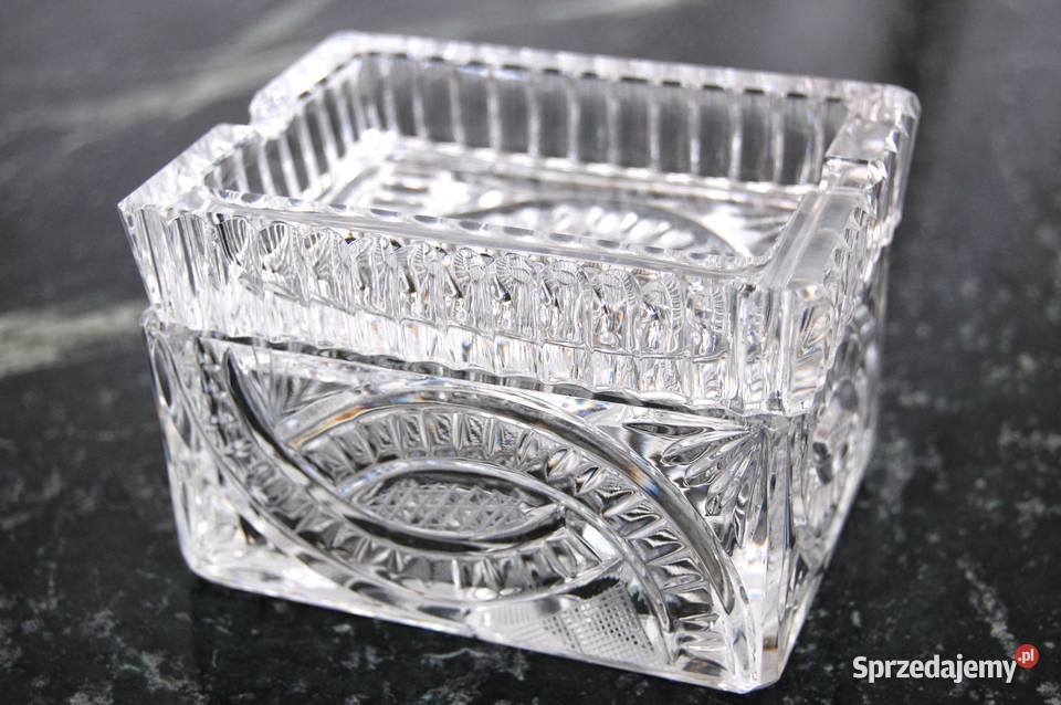 Kryształowa popielniczka z wieczkiem kryształ Pozostałe Lublin