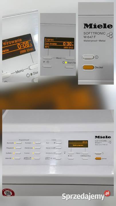 Pralka góry Miele W 647 F Najwyższy model LED wolnostojące Wrocław sprzedam
