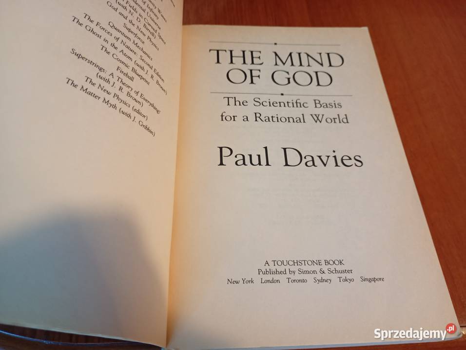 The mind of God the scientific basis for a religia i etyka