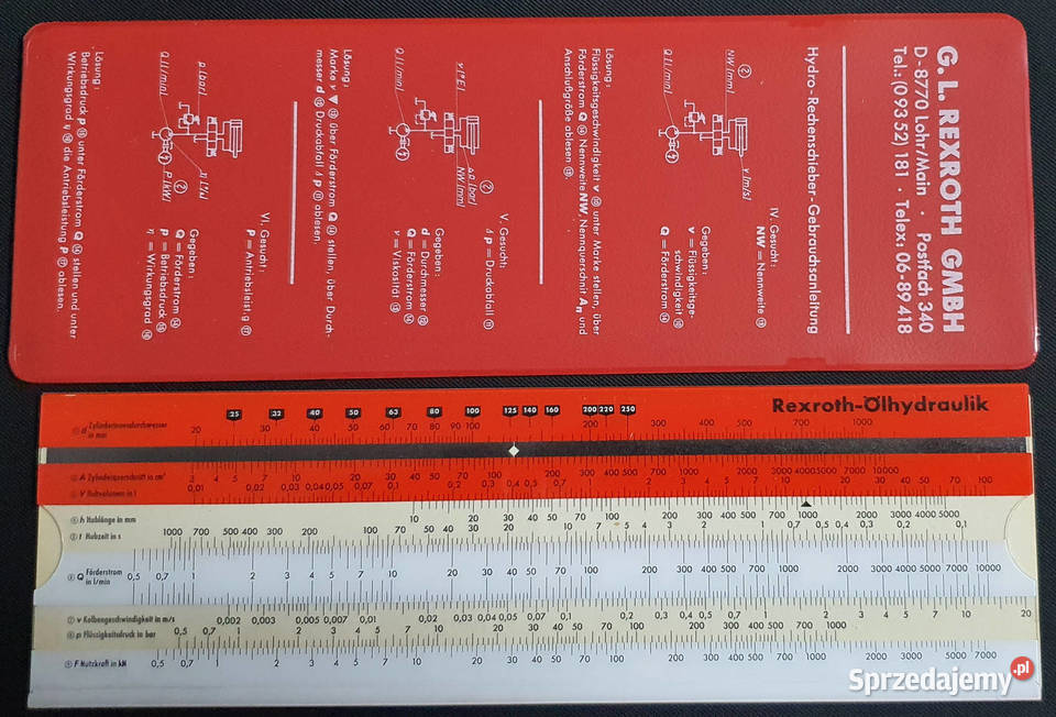 REXROTH suwak logarytmiczny obliczenia Poznań