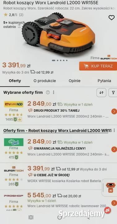 Robot koszący