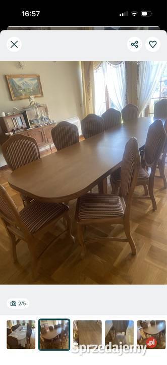 Stół 12 krzeseł stylowy komplet Stoły z krzesłami Częstochowa