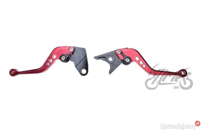 Klamki czerwone dźwignie CNC Kawasaki Z750 wielkopolskie