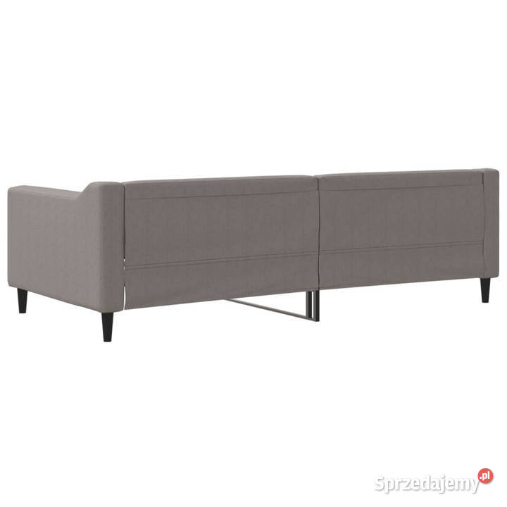 Sofa z funkcją spania kolor taupe obita tkaniną Warszawa