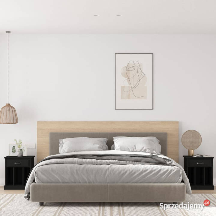 Szafki nocne 2 czarne 43x36x50 WM816347 sprzedam