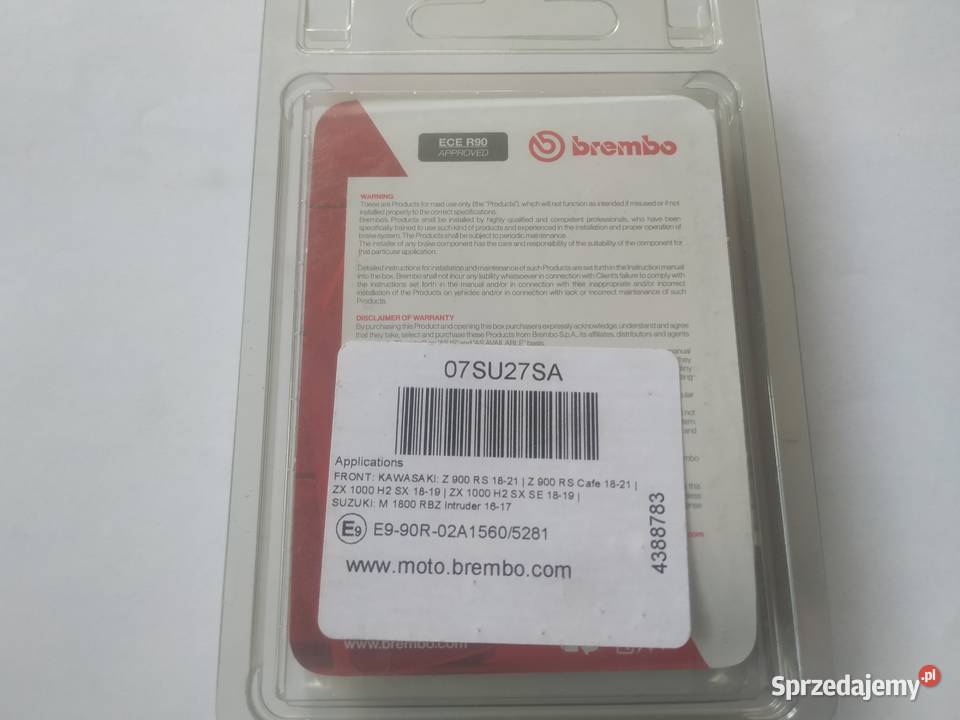 KLOCKI HAMULCOWE BREMBO 07SU27 SA GSX 1300 R Zabrze