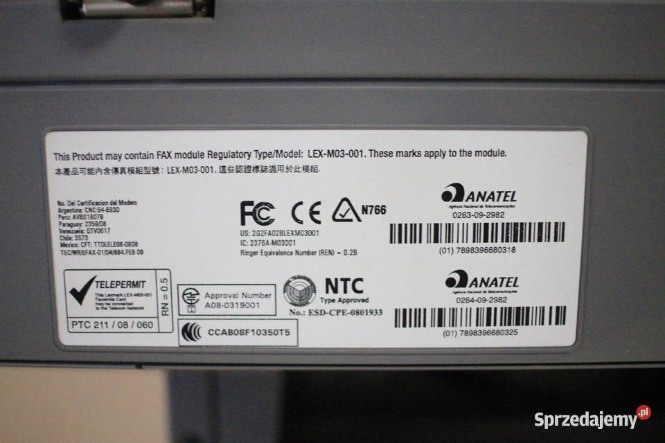 Drukarka LEXMARK LEXM03001 skaner laserowa śląskie Pszczyna