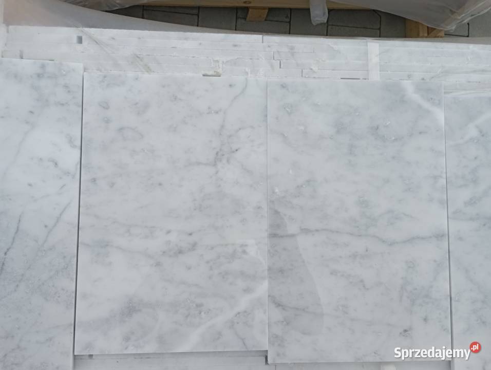 Płytki marmurowe CARRARA BIANCO pasy 2 poler Przemyśl