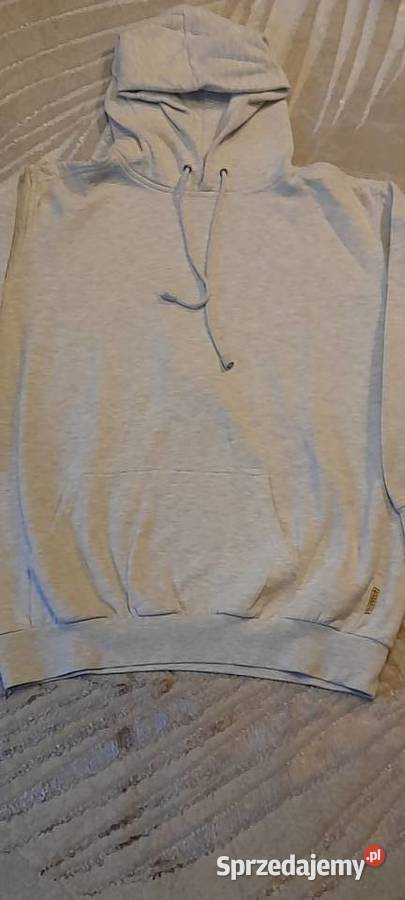 Bluza bawełniana z kapturem szara Warszawa