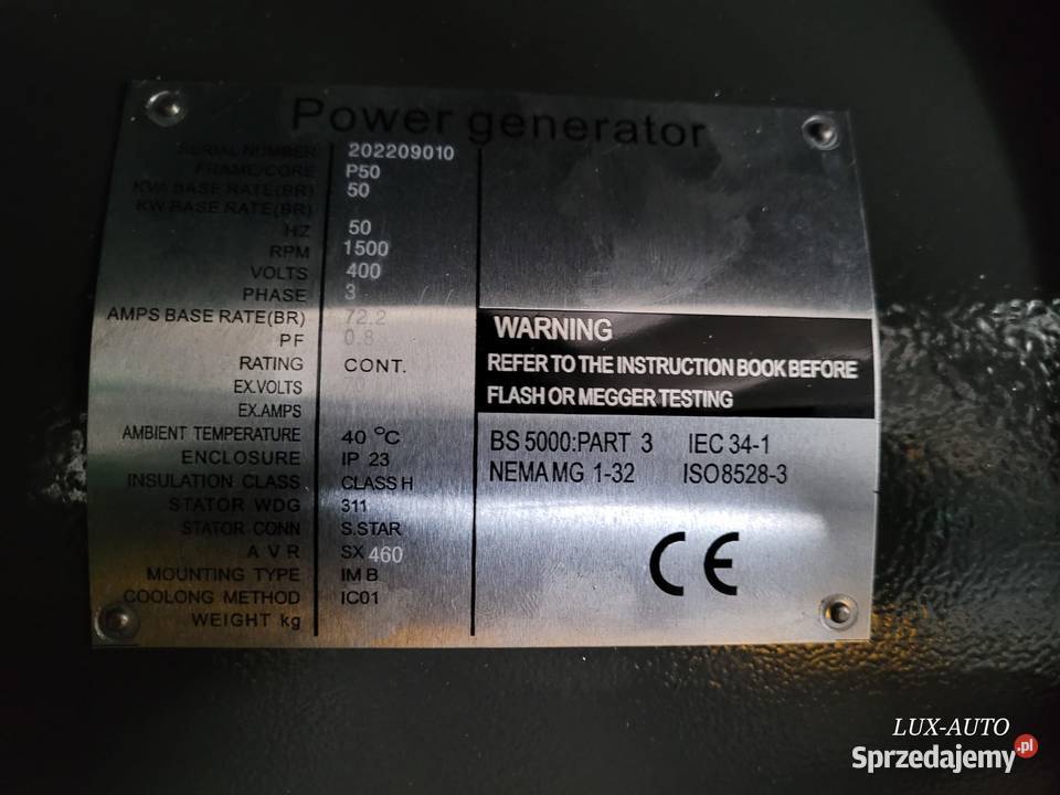 Agregaty prądotwórcze Diesla Plasma Generator Rok produkcji 2022 Zaklików sprzedam