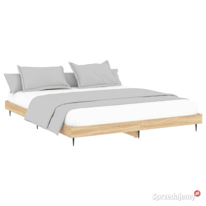 Łóżko bez materaca dąb sonoma 140x200 WM832248 143cm Meble mazowieckie Warszawa