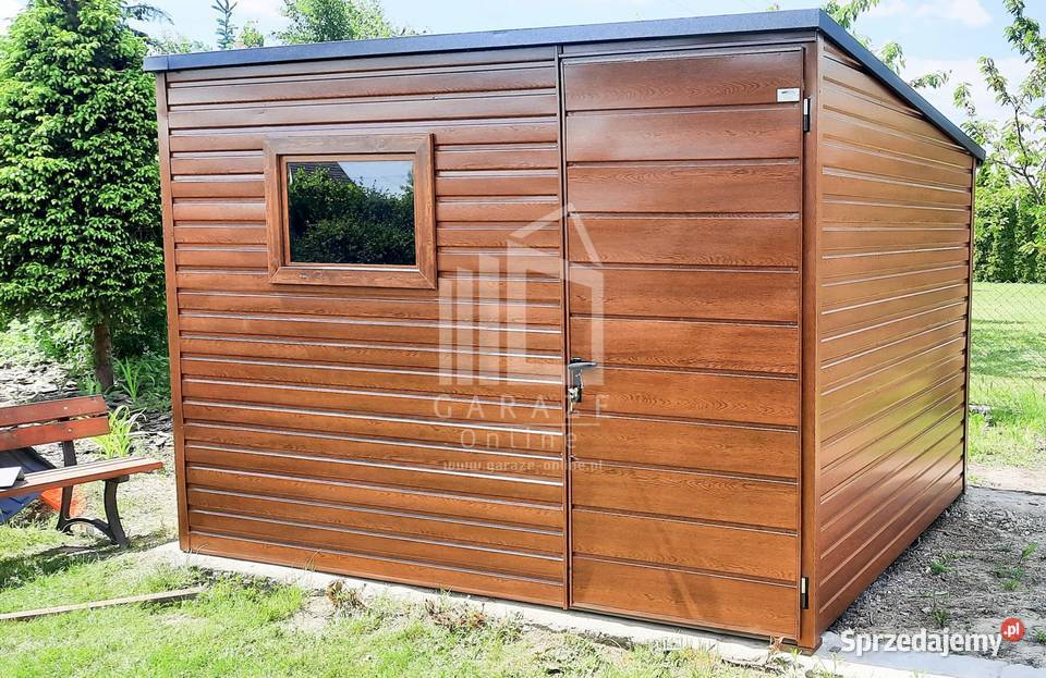 SCHOWEK DOMEK OGRODOWY 3m x 5m spad tył okno blacha Bochnia sprzedam