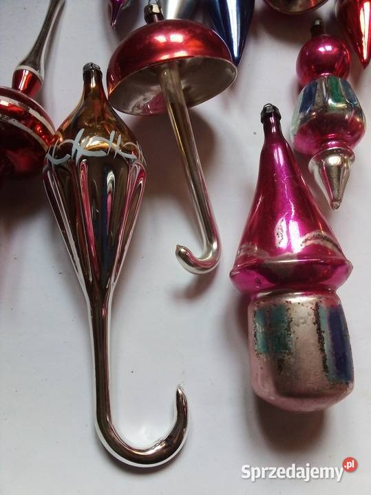 zestaw starych bombek vintage PRL Boże Narodzenie