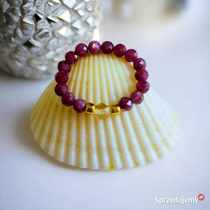 Pierścionek Rubin i Cytryn