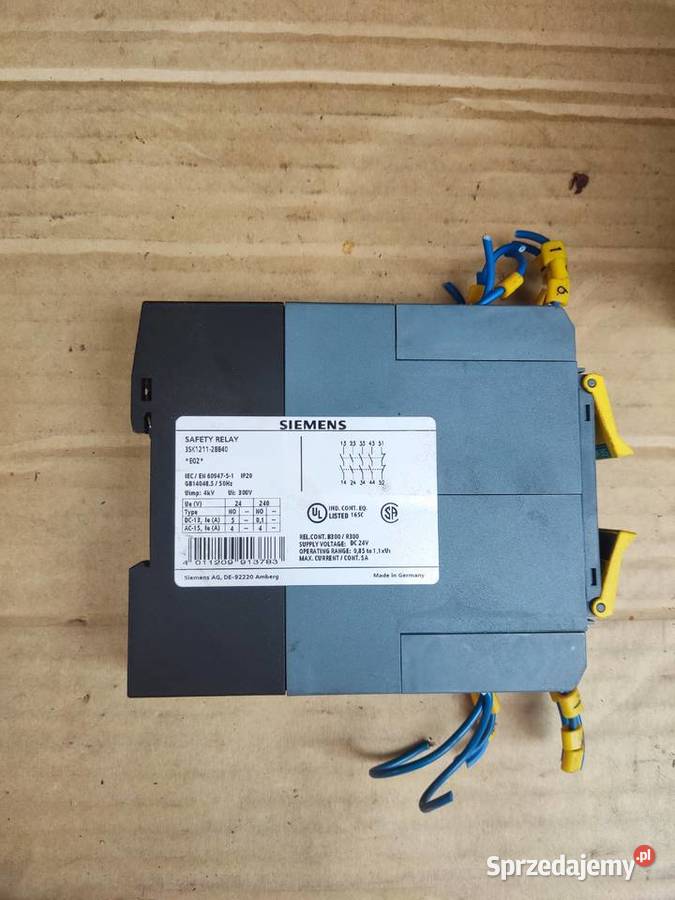 Przekaźniki Bezpieczeństwa Siemens 3sk12112bb40 Pozostałe Instalacje Kotlin sprzedam