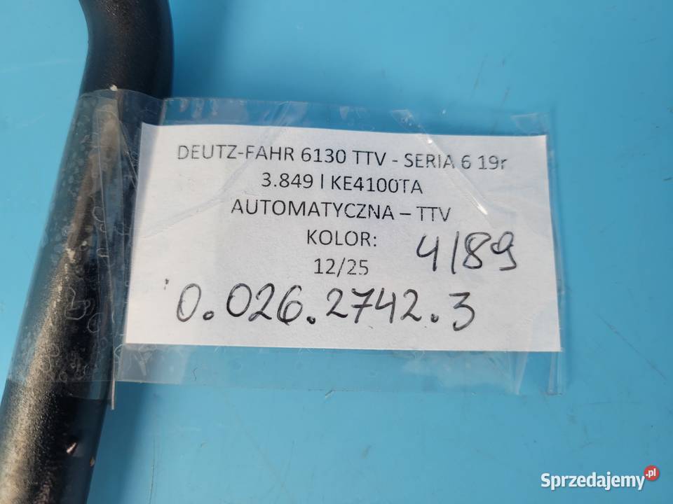 DEUTZFAHR 6130 TTV PRZEWÓD RURA HYDRUALICZNA Kolno sprzedam