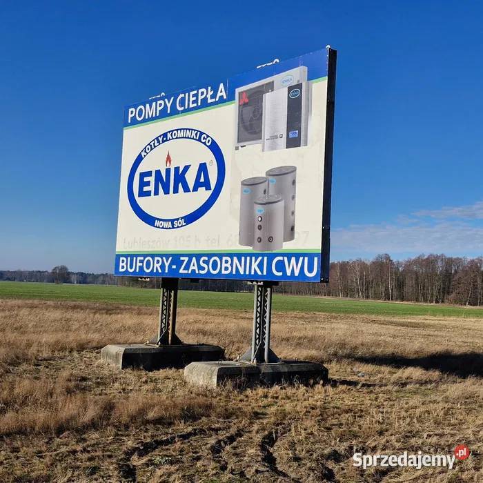 Konstrukcja stelaż bilbordu reklamy przydrożnej Nowa Sól